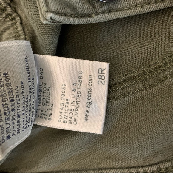 Adriano Goldschmied olive green Moto Legging Jeans size 28 - Picture 3 of 6